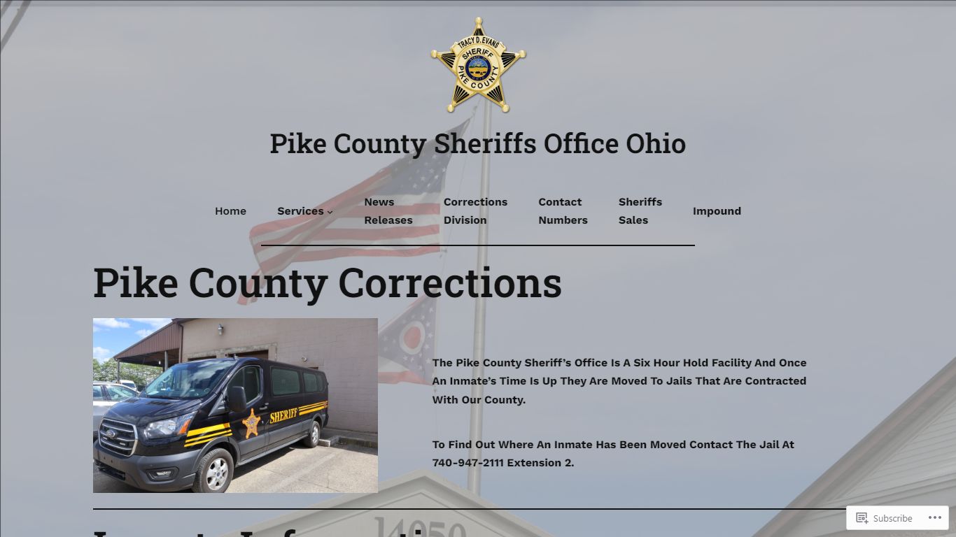 Corrections Division – Pike County Sheriffs Office Ohio